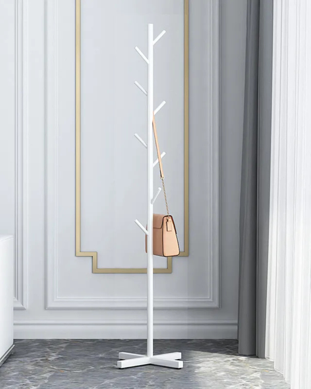 Cabide de Roupas Doméstico de Mármore Cabide de Chão Moderno | Home Gaju