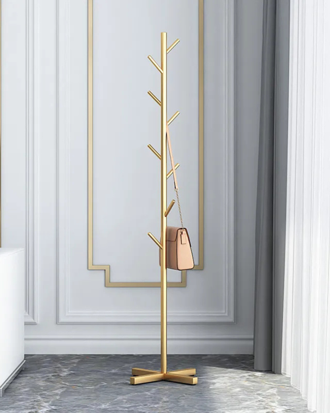Cabide de Roupas Doméstico de Mármore Cabide de Chão Moderno | Home Gaju