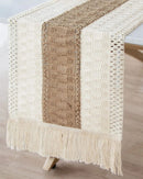 Caminho de Mesa Boho em Algodão Crochê, Decoração Rústica e Moderna para Decoração Loja Online de Mesa Posta Home Gaju