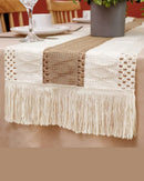 Caminho de Mesa Boho em Algodão Crochê, Decoração Rústica e Moderna para Decoração Loja Online de Mesa Posta Home Gaju