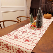 Caminho de Mesa Natalino Floco de Neve - Decoração de Natal Loja de Itens para Mesa Posta Home Gaju