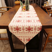 Caminho de Mesa Natalino Floco de Neve - Decoração de Natal Loja de Itens para Mesa Posta Home Gaju