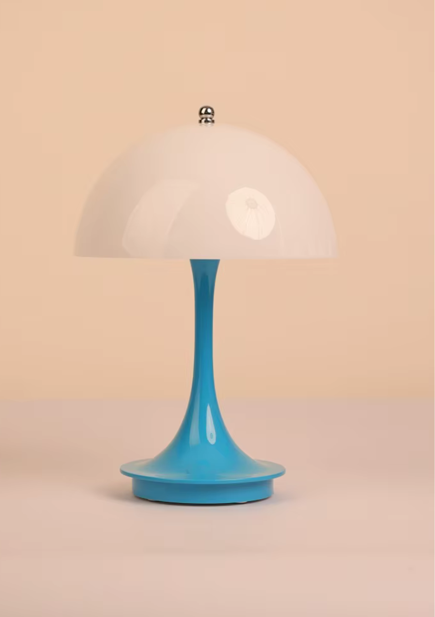 Candeeiro de Mesa Cogumelo com base azul