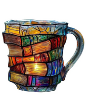 Caneca Livro em Resina 3D Pintada Criativa 300ml para Café e Chá | Home Gaju