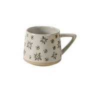 Caneca Natalina de Cerâmica com Alça Resistente ao Calor floco de neve