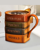 Caneca de Café 3D Design Livro em Resina Criativa Versátil e Resistente | Home Gaju