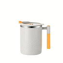 Caneca de Café de Aço Inoxidável com Tampa - Resistente ao Calor e Parede Dupla | Home Gaju