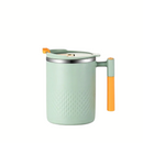 Caneca de Café de Aço Inoxidável com Tampa - Resistente ao Calor e Parede Dupla | Home Gaju