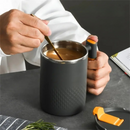 Caneca de Café de Aço Inoxidável com Tampa - Resistente ao Calor e Parede Dupla | Home Gaju
