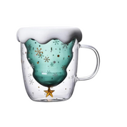 Caneca de Natal 300ml caneca com tampa no fundo branco