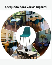 Capa de Cadeira Jacquard à Prova d'Água Curta e Ajustável para Sala de Jantar ou Festa | Home Gaju
