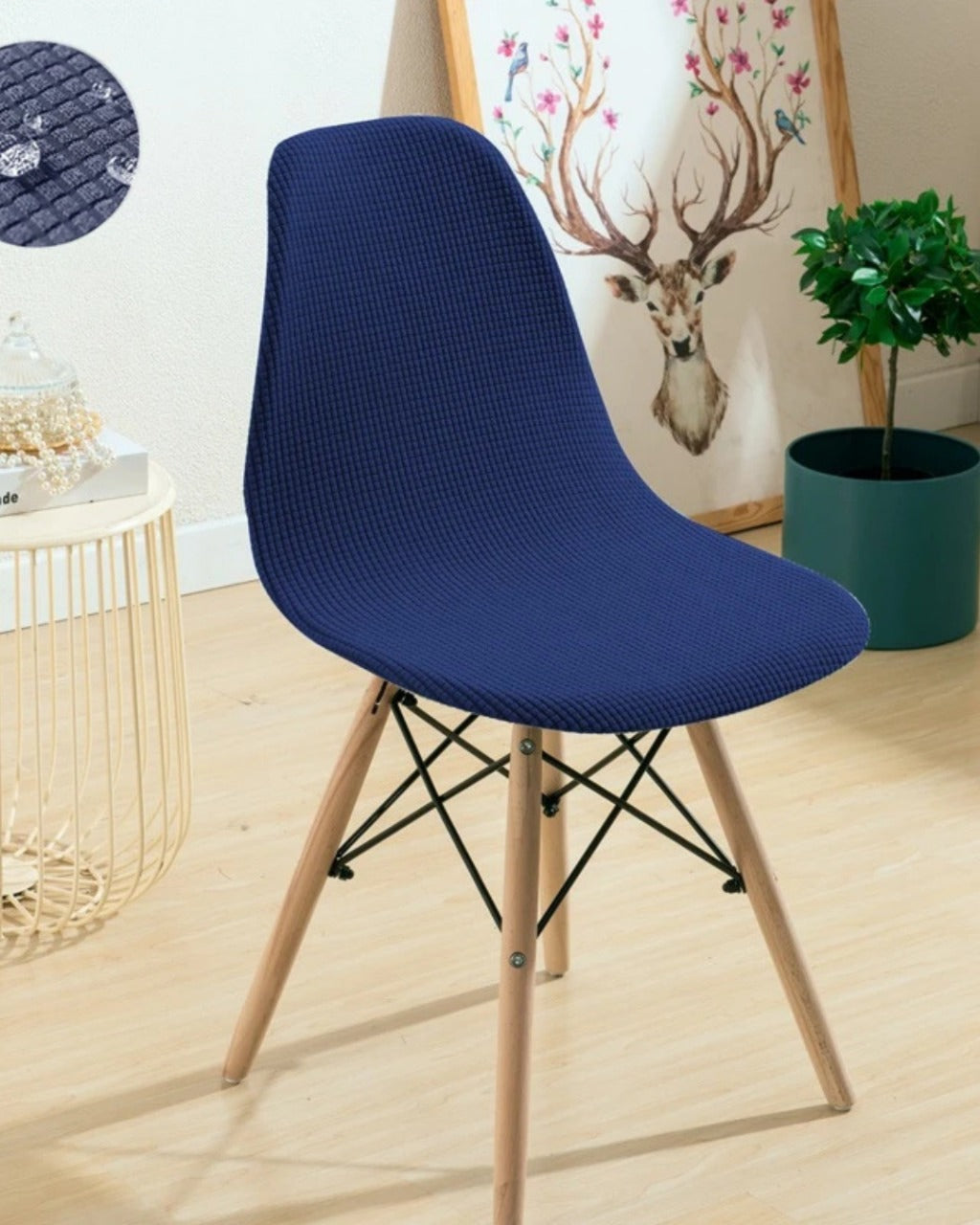Capa de Cadeira Jacquard à Prova d'Água Curta e Ajustável para Sala de Jantar ou Festa | Home Gaju