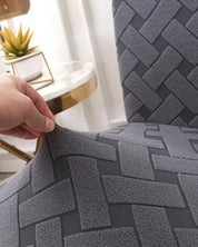 Capa de Cadeira em Jacquard com Elastano Ajustável e Lavável | Home Gaju