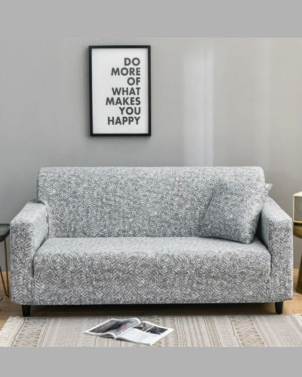 Capa de Sofá Floral com Elástico Protetor Decorativo e Ajustável | Home Gaju