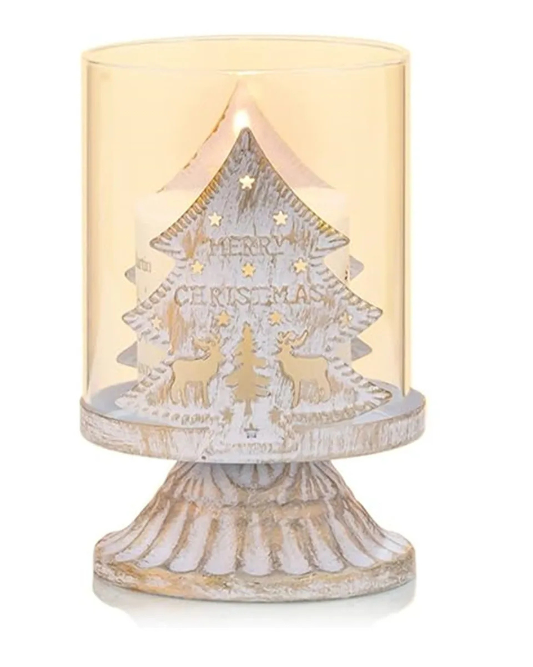 Castiçal de Natal em Vidro Retrô árvore de natal