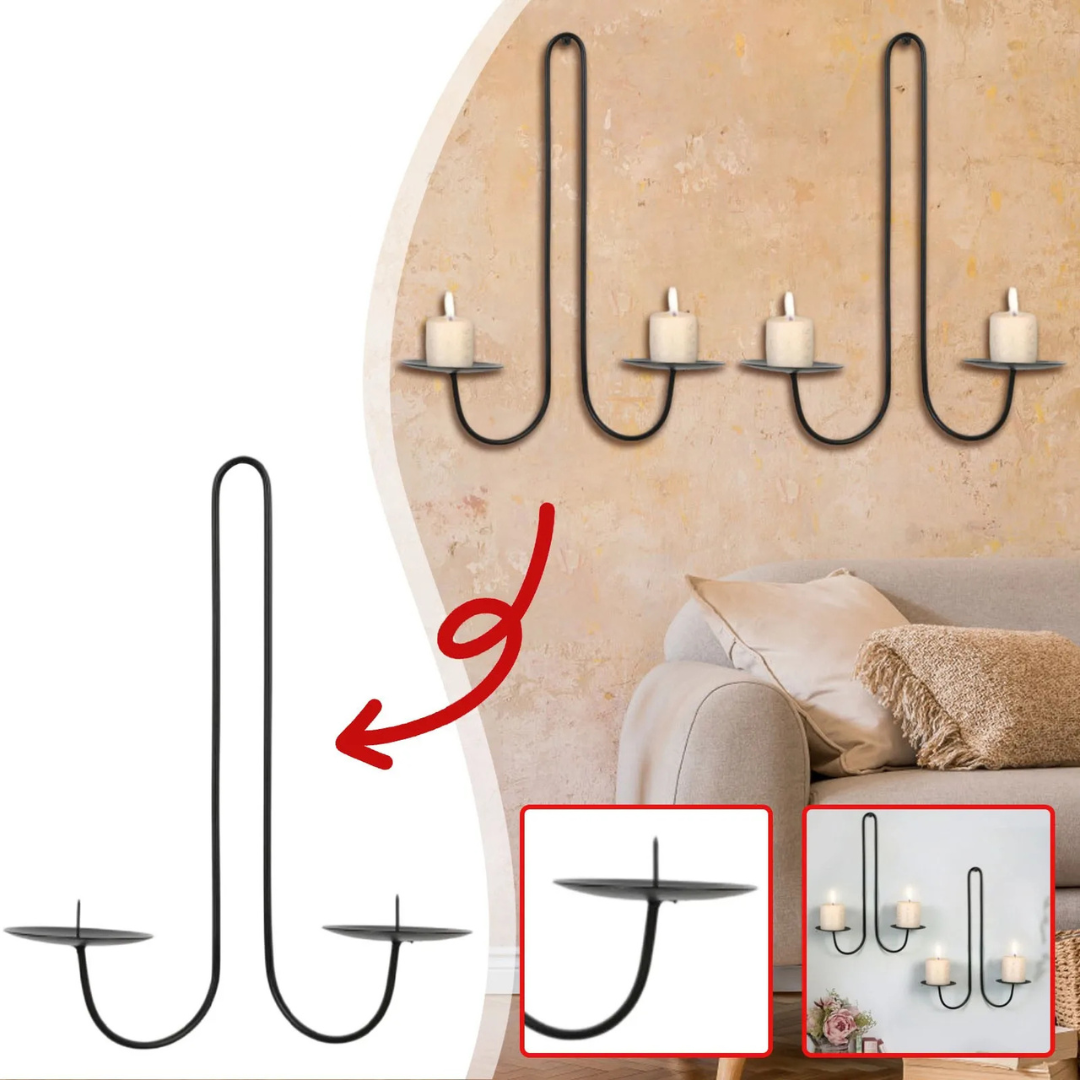 Castiçal de Parede em Ferro na decoração