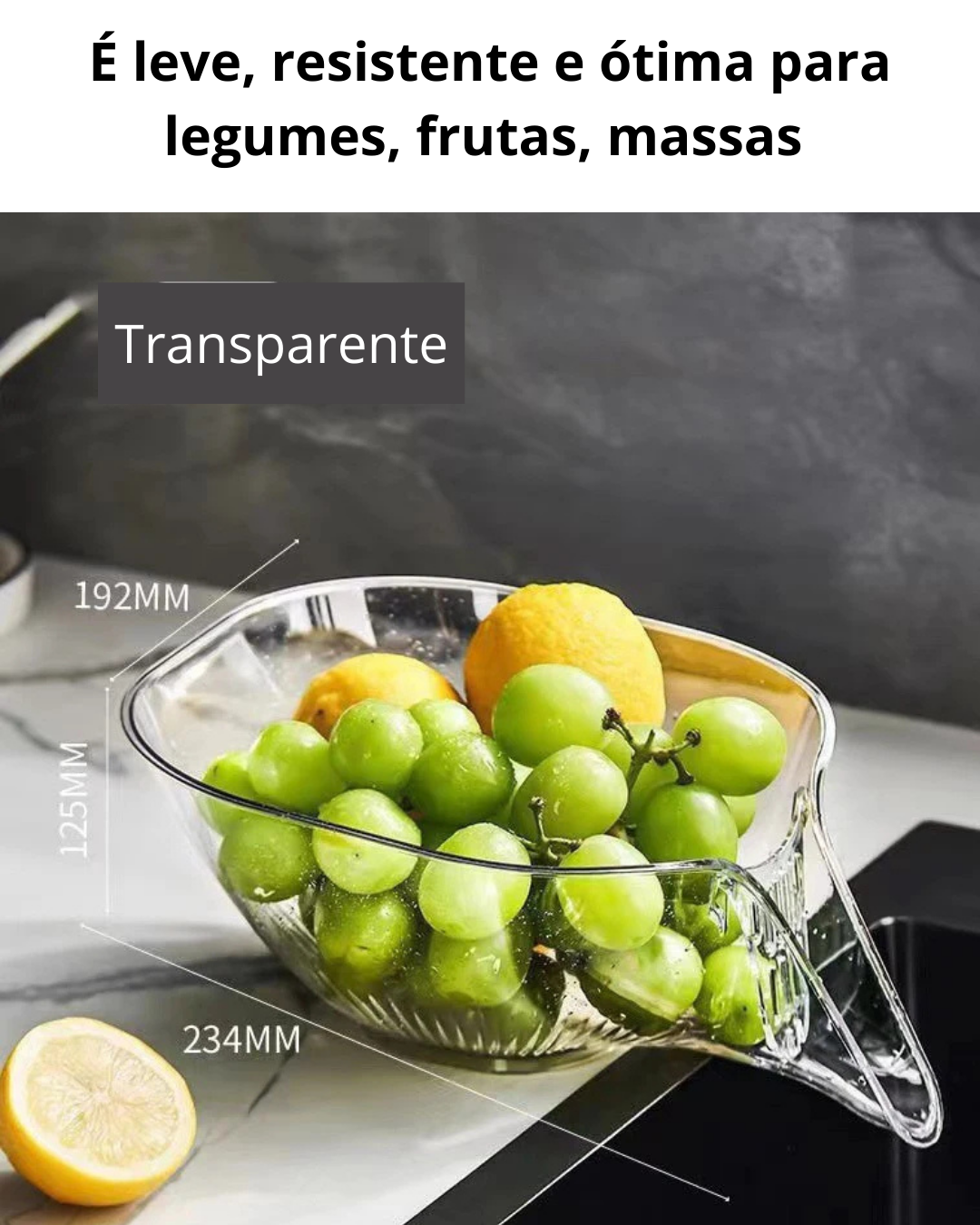 Cesta Escorredora Multifuncional para Pia Drenagem e Cozinha Prática | Home Gaju