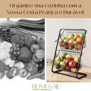 Cesta com Prateleiras de Armazenamento Multifuncional - FRETE GRÁTIS