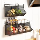 Cesta de Armazenamento Suspensa para Cozinha | Prateleira para Frutas, Vegetais e Utensílios Loja de Itens para Cozinha Home Gaju