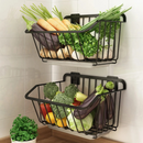 Cesta de Armazenamento de Cozinha em Aço Inoxidável – Organizador de Frutas e Vegetais, Montado na Parede Home Gaju