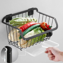 Cesta de Armazenamento de Cozinha em Aço Inoxidável – Organizador de Frutas e Vegetais, Montado na Parede Home Gaju
