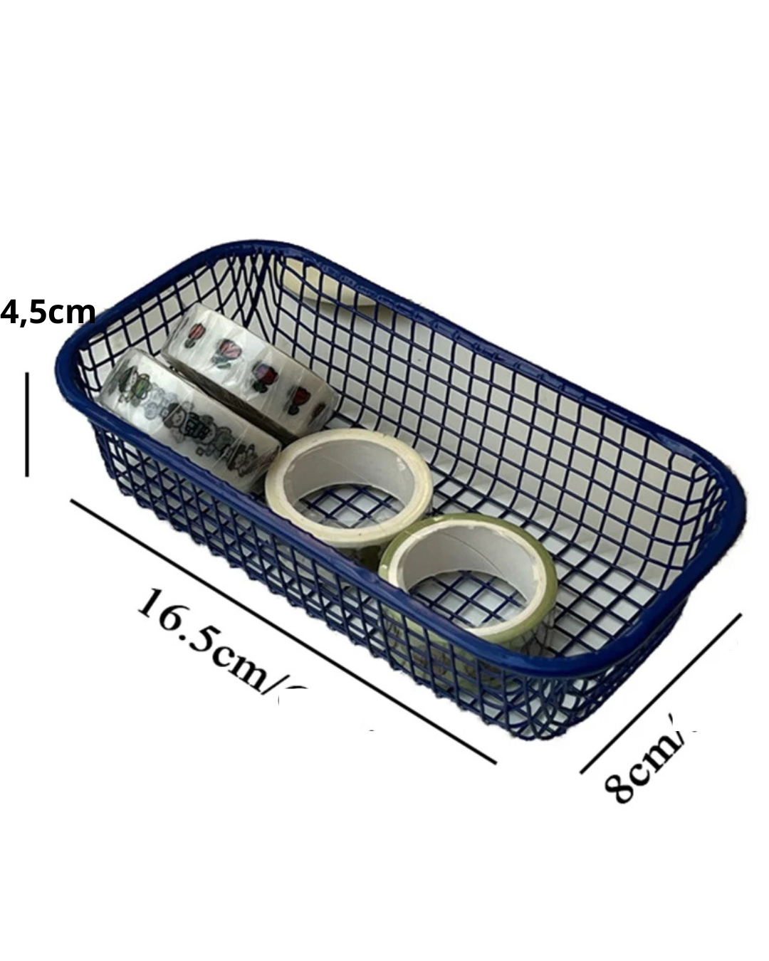 Cesta de Armazenamento de Mesa em Metal Organizador para Escritório e Casa | Home Gaju