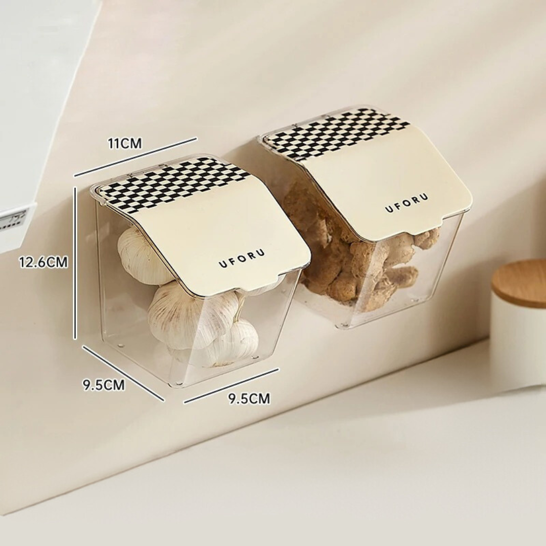Cesta de Armazenamento de Parede para Cebola e Alho – Sem Perfuração, Organizador de Cozinha Home Gaju