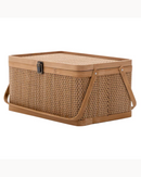 Cesta de Bambu Tecido para Armazenamento Frutas Verduras Ovos e Piqueniques | Home Gaju