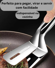 Clipe de Pá de Peixe Frito em Aço Inoxidável 2 em 1 Espátula Dupla para Grelhados | Home Gaju