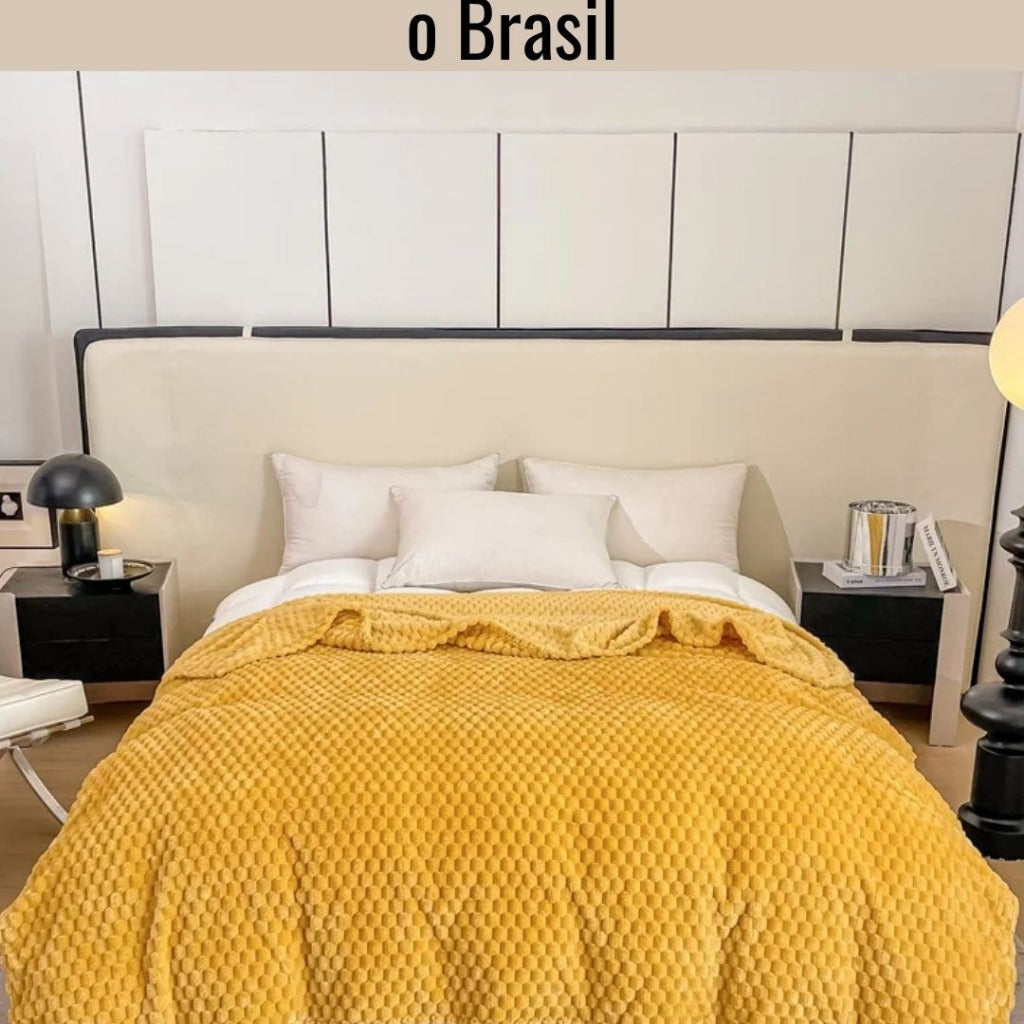 Cobertor Xadrez Quente para Cama e Sofá Tecido Confortável e Respirável | Home Gaju