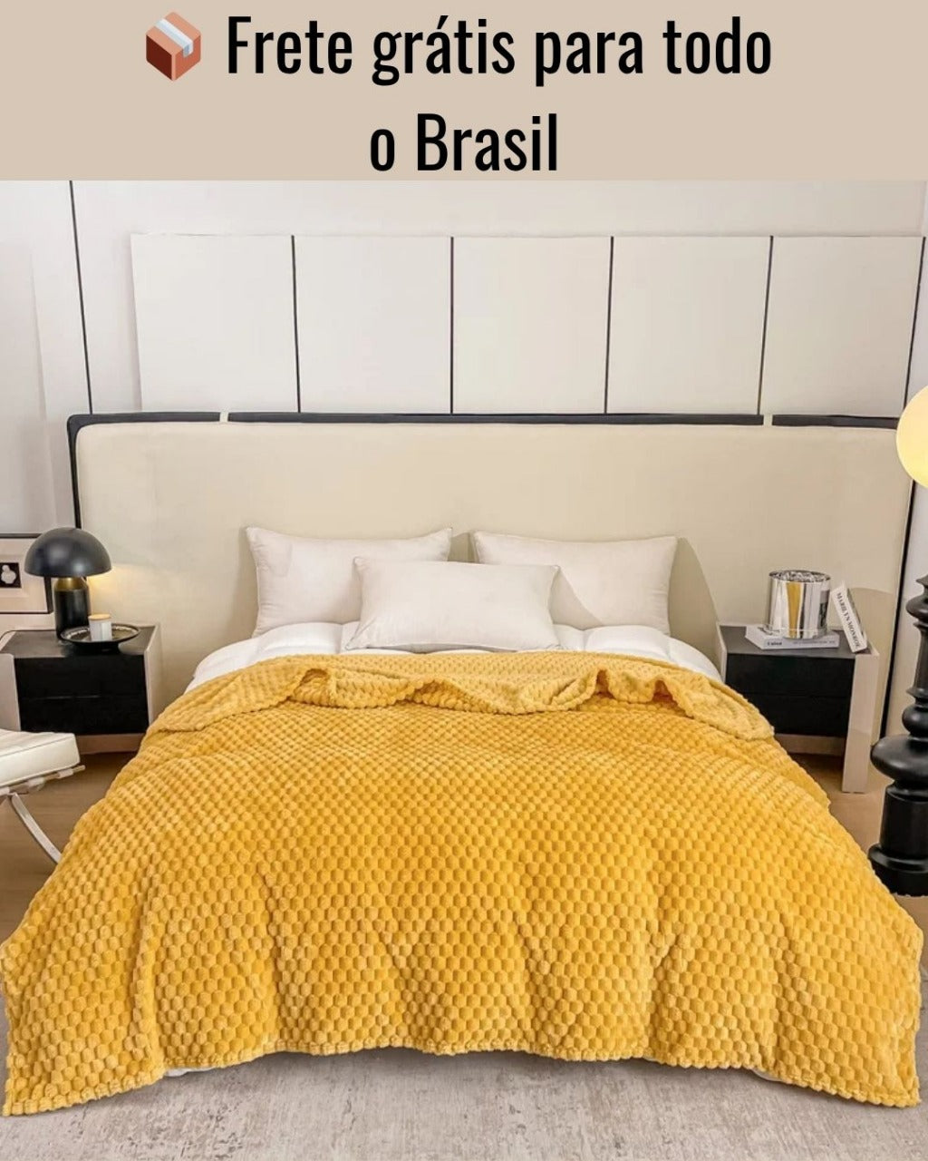Cobertor Xadrez Quente para Cama e Sofá Tecido Confortável e Respirável | Home Gaju