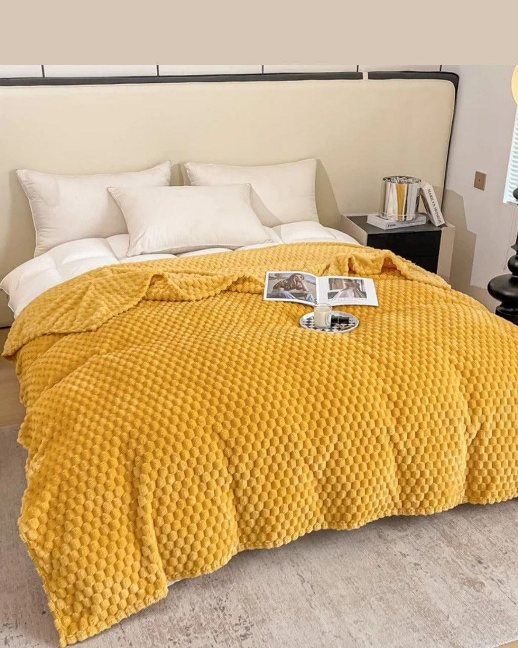 Cobertor Xadrez Quente para Cama e Sofá Tecido Confortável e Respirável | Home Gaju
