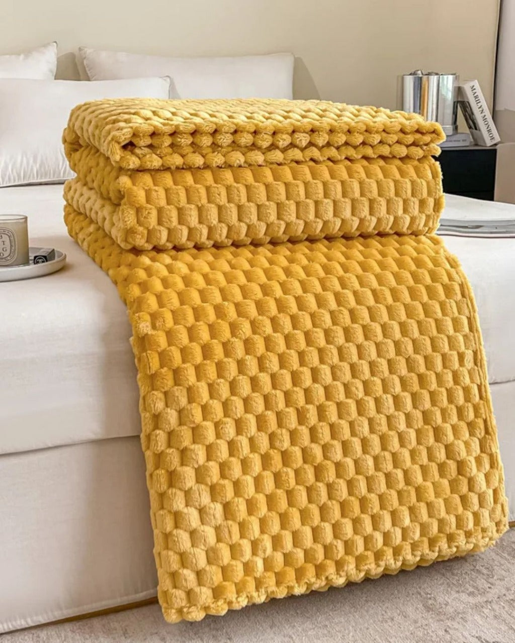 Cobertor Xadrez Quente para Cama e Sofá Tecido Confortável e Respirável | Home Gaju
