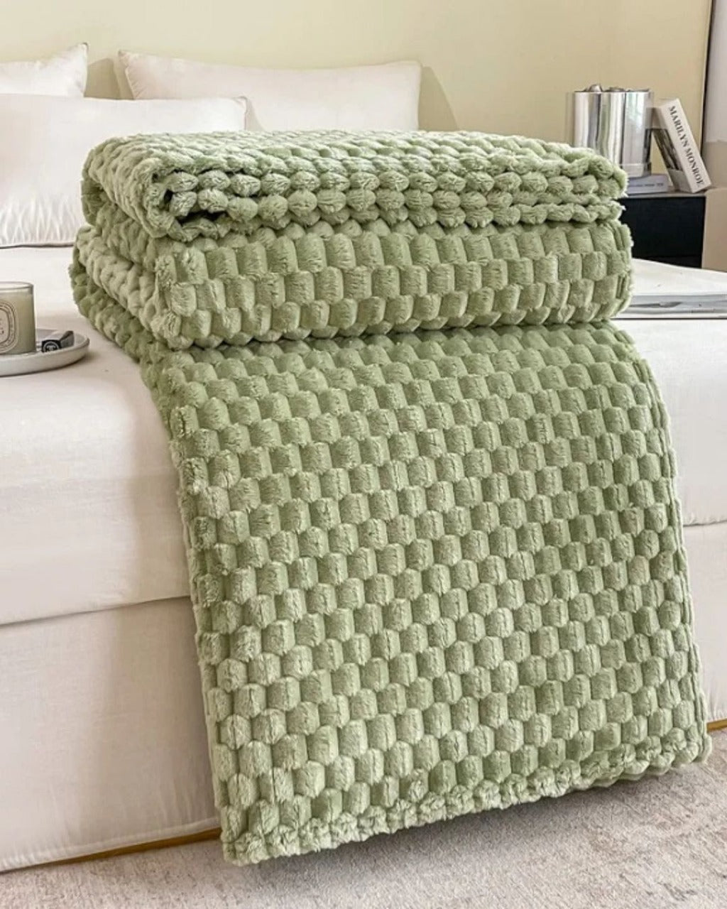 Cobertor Xadrez Quente para Cama e Sofá Tecido Confortável e Respirável | Home Gaju