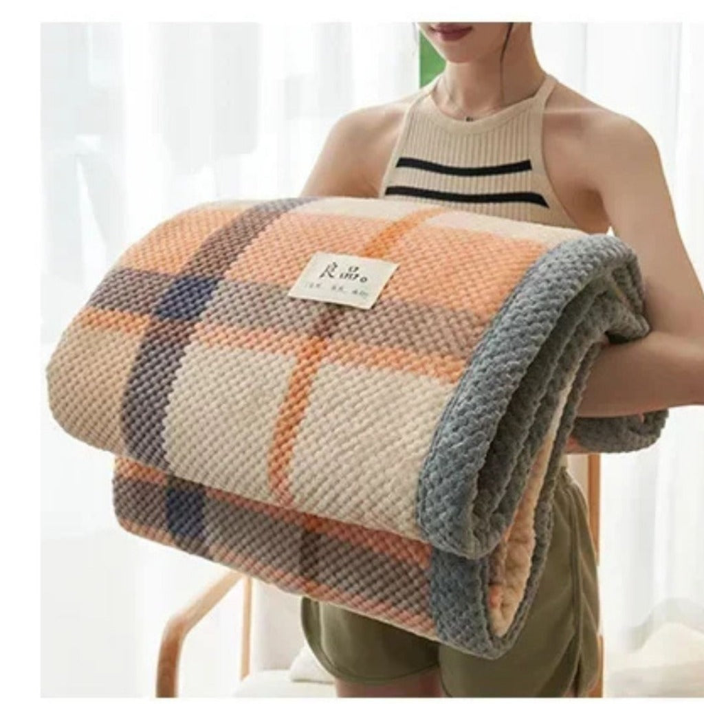 Cobertor de Malha Chenille Crochê Macio e Lavável | Home Gaju