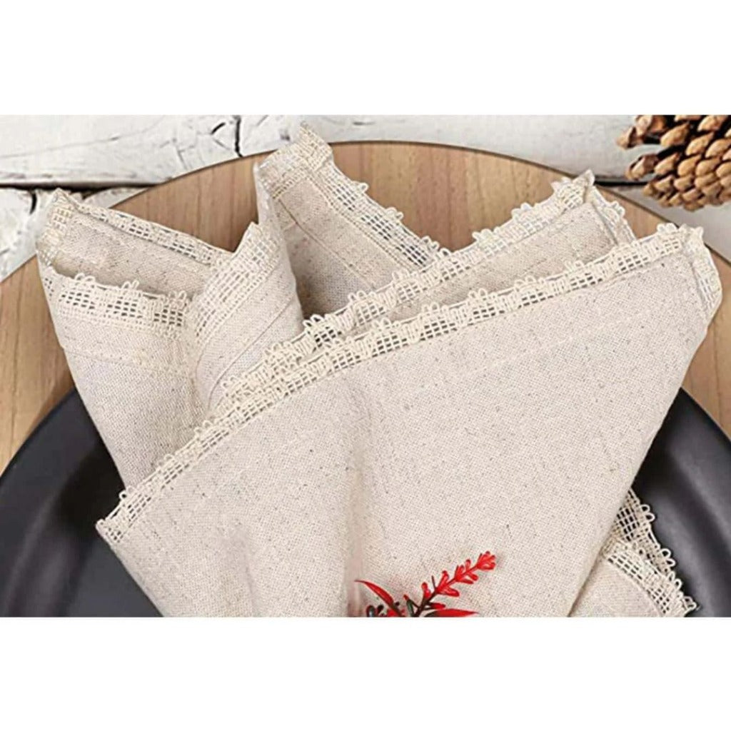 Conjunto 10 Guardanapos de Linho e Algodão 40x40cm para Jantar e Festa  | Loja de Mesa Posta Online Home Gaju
