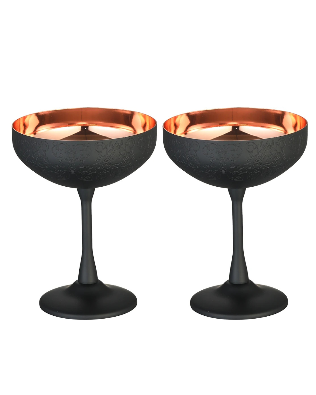 Conjunto 2 Copos Coupe Aço Inox Taças Coquetel Duráveis | Home Gaju