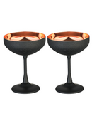 Conjunto 2 Copos Coupe Aço Inox Taças Coquetel Duráveis | Home Gaju