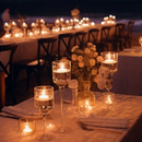 Conjunto 3PCS Porta-Velas de Vidro - Castiçais Elegantes para Decoração de Mesa e Festas | Home Gaju