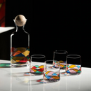 Conjunto de Garrafa e 4 Copos de Vidro Colorful – Resistentes ao Calor | Home Gaju Loja Online