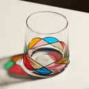 Conjunto de Garrafa e 4 Copos de Vidro Colorful – Resistentes ao Calor | Home Gaju Loja Online