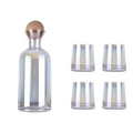 Conjunto de Garrafa e 4 Copos de Vidro Colorful – Resistentes ao Calor | Home Gaju Loja Online
