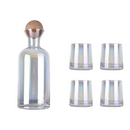 Conjunto de Garrafa e 4 Copos de Vidro Colorful – Resistentes ao Calor | Home Gaju Loja Online