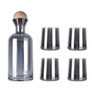 Conjunto de Garrafa e 4 Copos de Vidro Colorful – Resistentes ao Calor | Home Gaju Loja Online