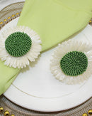Conjunto de Anéis de Guardanapo Flor Verde Kit com 6 para Festa e Decoração | Home Gaju