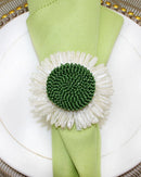 Conjunto de Anéis de Guardanapo Flor Verde Kit com 6 para Festa e Decoração | Home Gaju