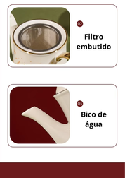 Conjunto de Chá Natalino em Cerâmica detalhes 2 e 3