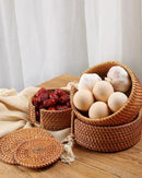 Conjunto de Descansos de Copo de Rattan Natural para Mesa e Cozinha Loja de Mesa Posta Online Home Gaju