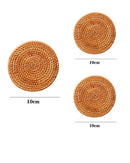 Conjunto de Descansos de Copo de Rattan Natural para Mesa e Cozinha Loja de Mesa Posta Online Home Gajuu