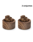 Conjunto de Difusores de ambiente em Madeira no fundo branco